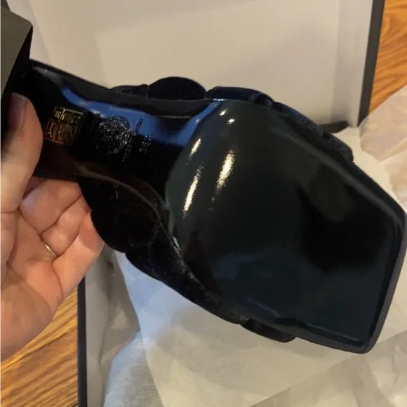 Versace Mule Quilted Velvet Medusa - Picture 5 of 6